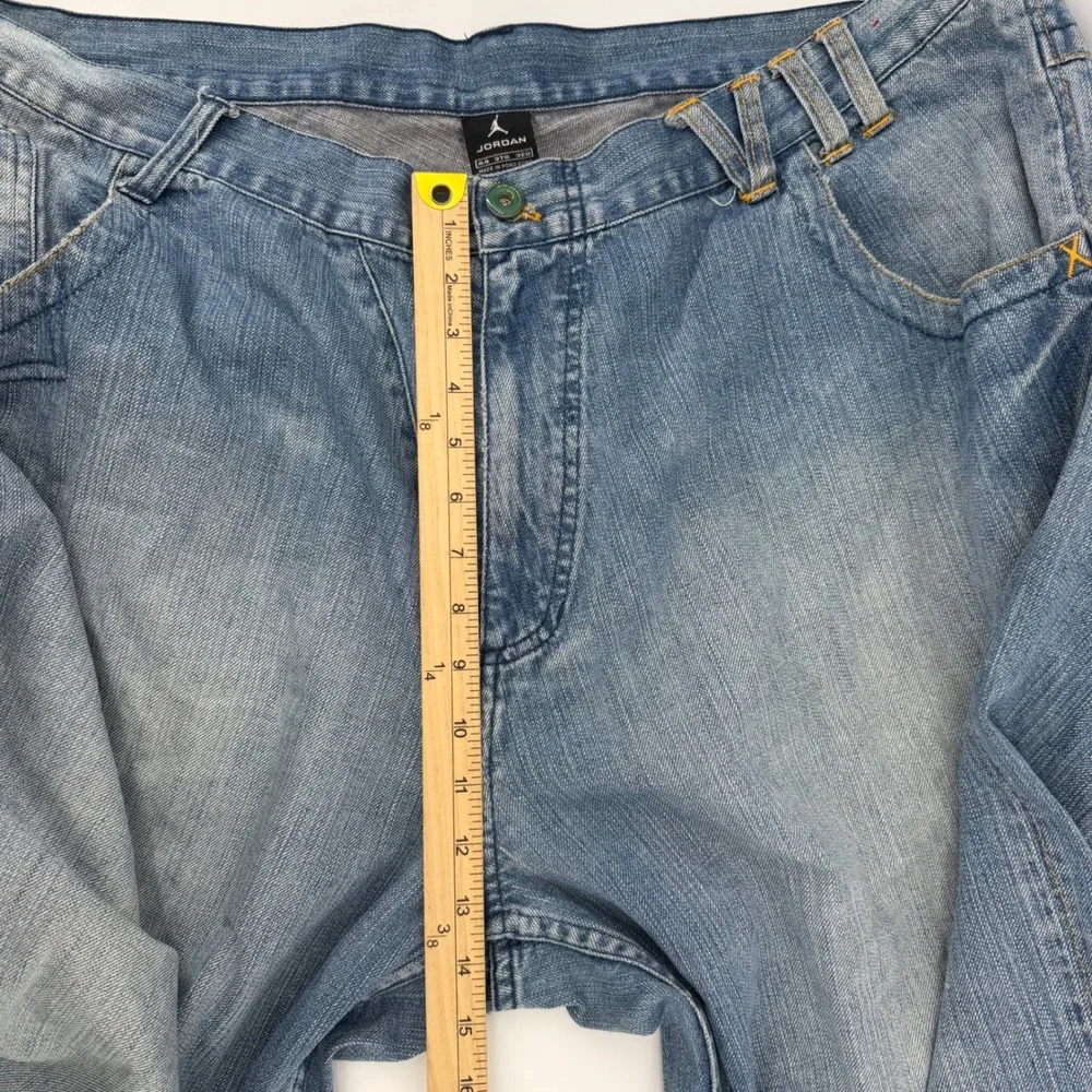 Jordan VTG Denim Shorts Mens 44 Blue Baggy Y2K Jumpman 23 Embroidered‎ Jorts